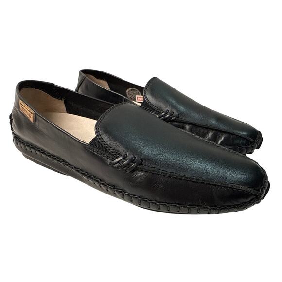 Pikolinos Moccasin Loafer Jerez Slip On Flat Casual Women's EU38 Leather Black - Picture 2 of 10
